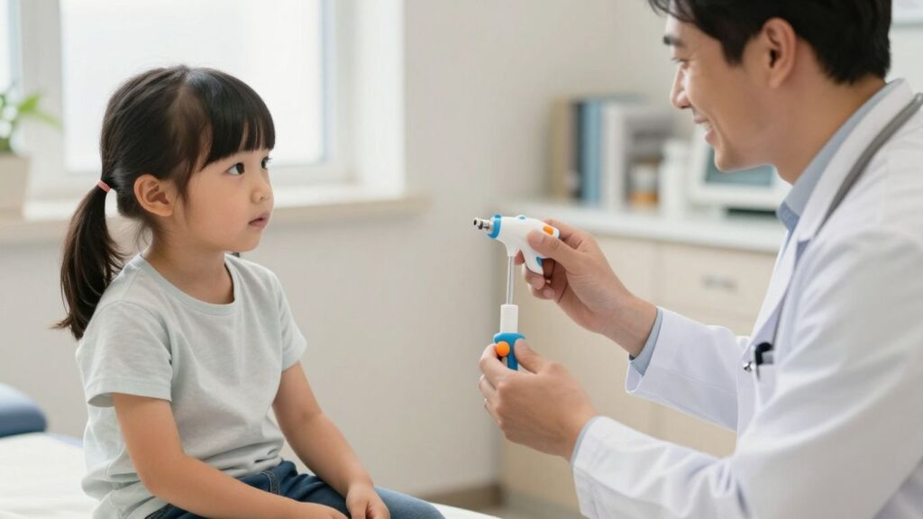 Child at ENT doctor's office