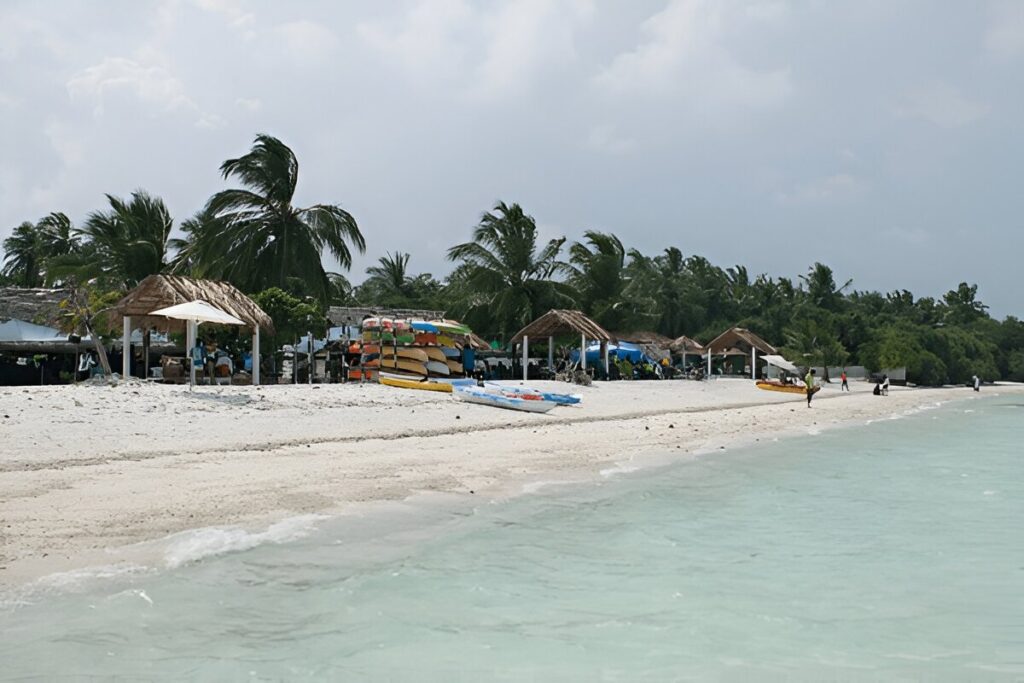 Minicoy Island Lakshadweep kayaks on white sand