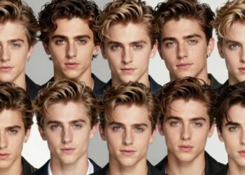Collage of handsome men, global rankings, celebrity highlights.