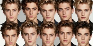 Collage of handsome men, global rankings, celebrity highlights.