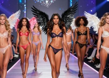 Models walk the Victoria's Secret Fashion Show runway.