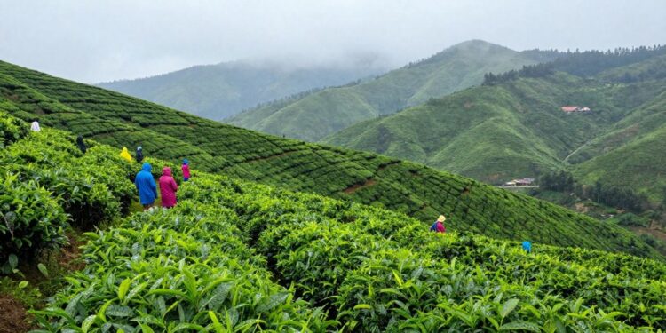 Ootys green hills after summer showers with tourists | JustPicked Ooty's green hills after summer showers, with tourists.