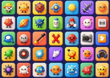 Poki Games Colorful characters and icons from various online games.