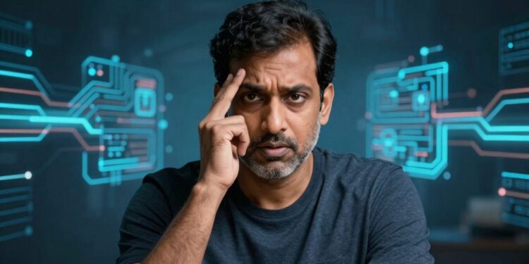 [Sridhar Vembu] looks concerned about AI's impact on self-worth.