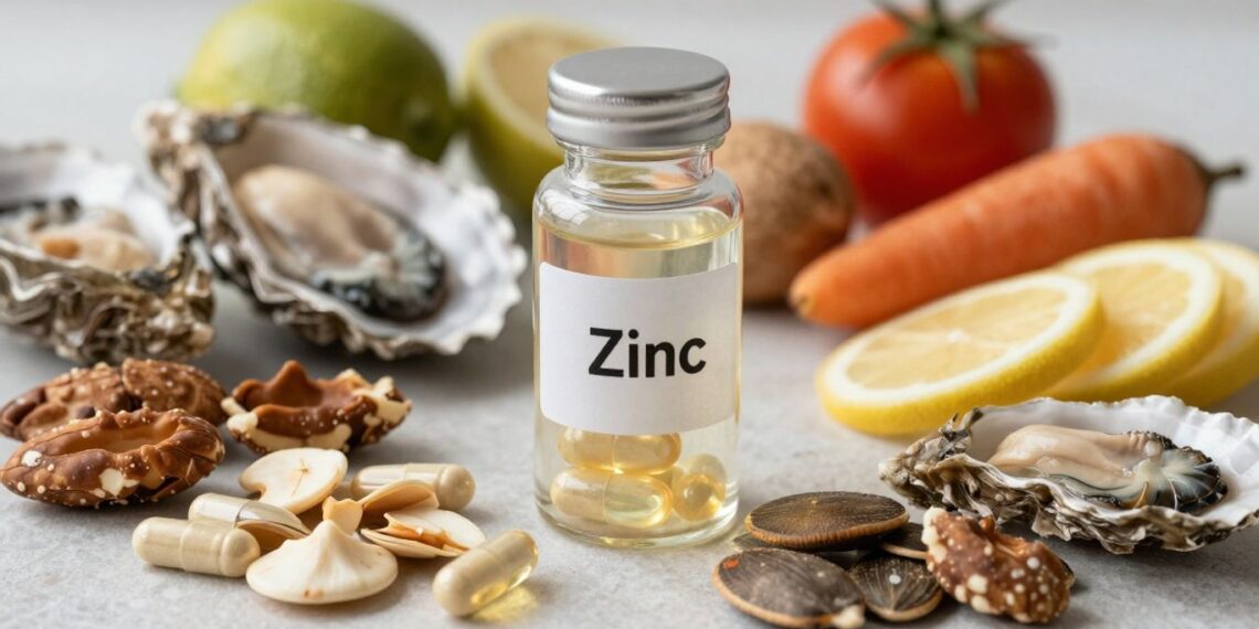 Zinc supplements and zinc-rich foods